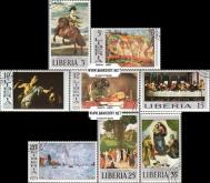*Známky Libéria 1969 Slávne maľby, razítkovaná séria - Kliknutím na obrázok zatvorte -